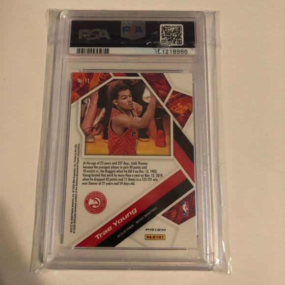 2019 Panini Mosaic Green Will to Win Trae Young - Picture 2 of 2